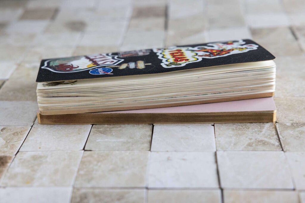 After the trip the notebook becomes much thicker