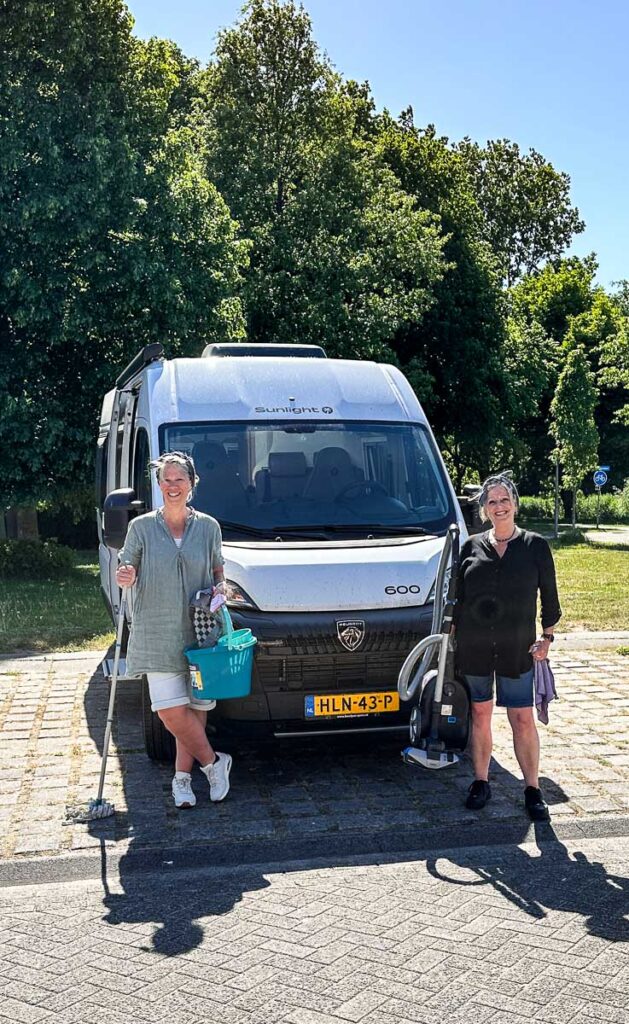 Cleaning the camper van afterwards