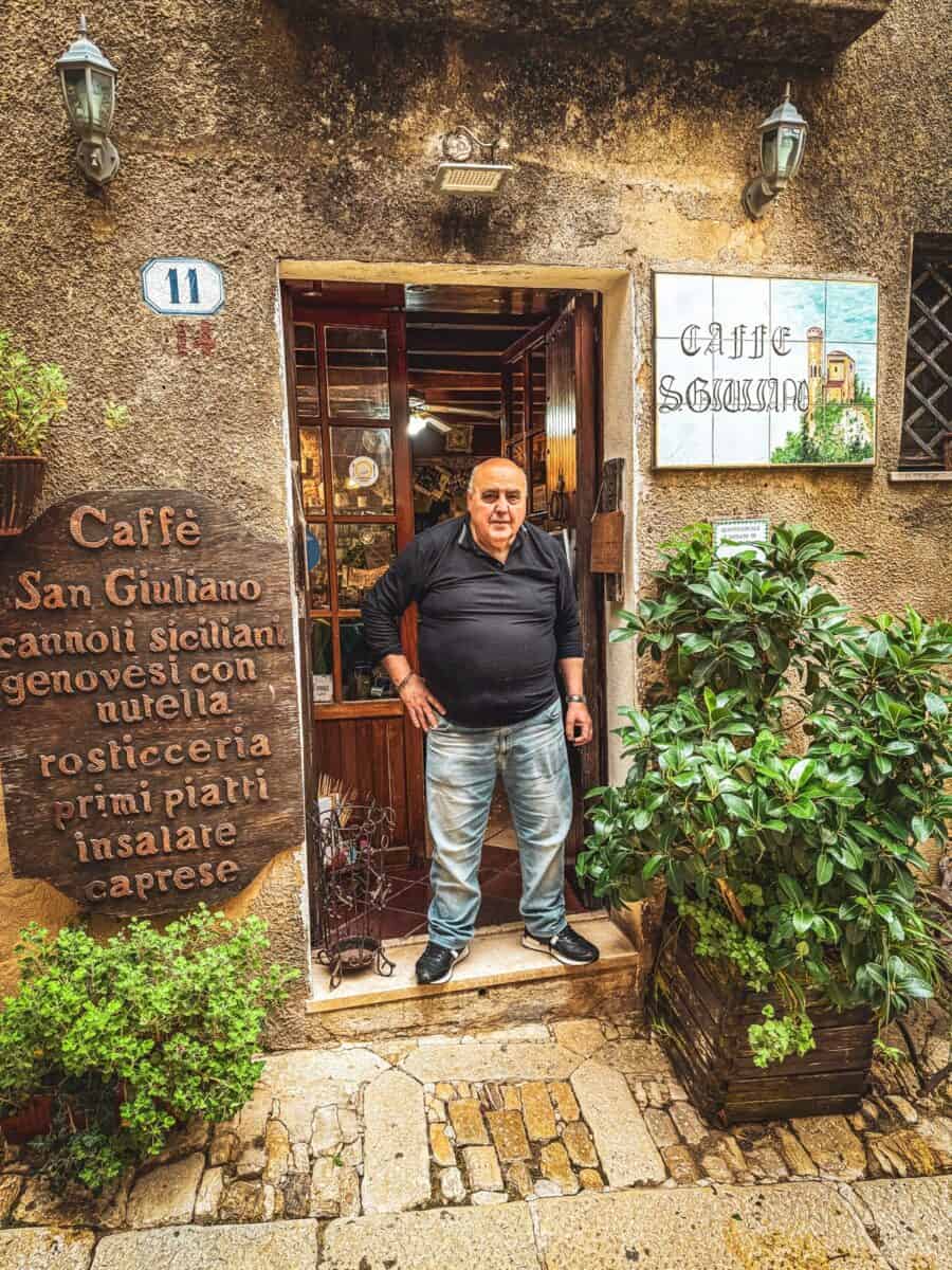 Pit stop in a small cafe