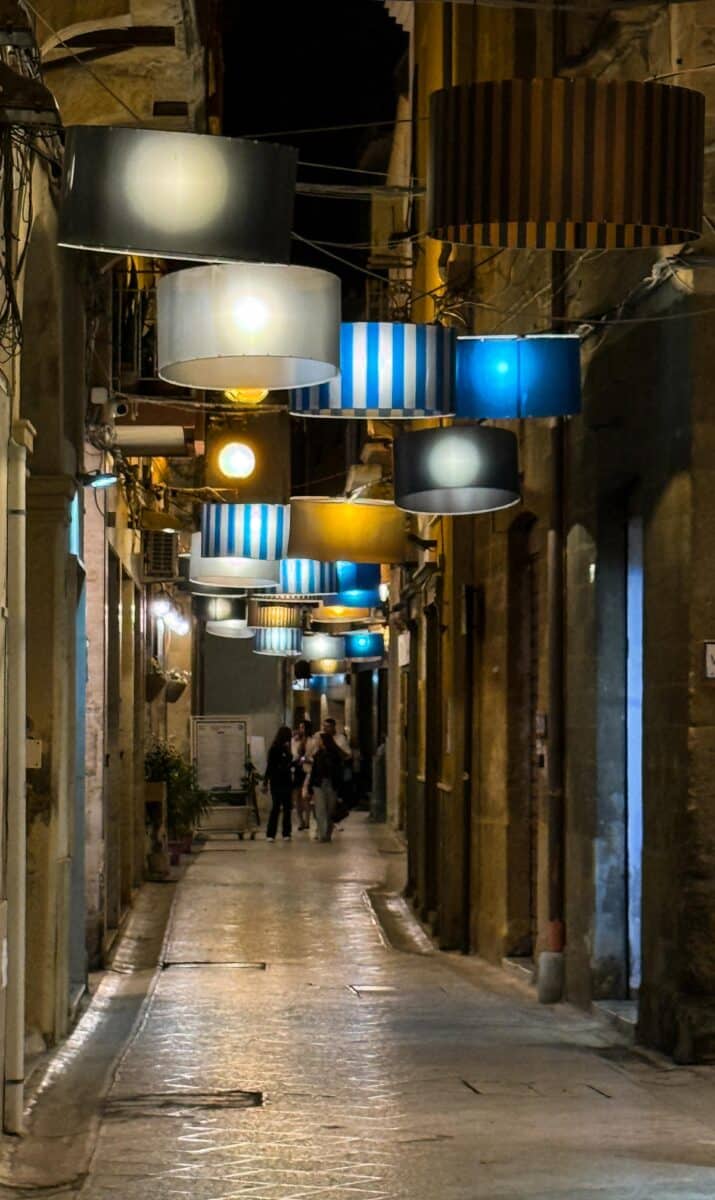 Mazara del vallo at night