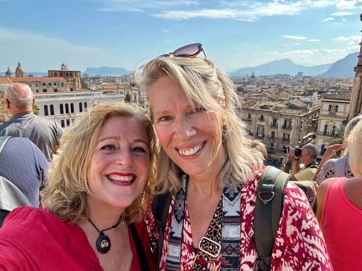 On the rooftop of the cathedral