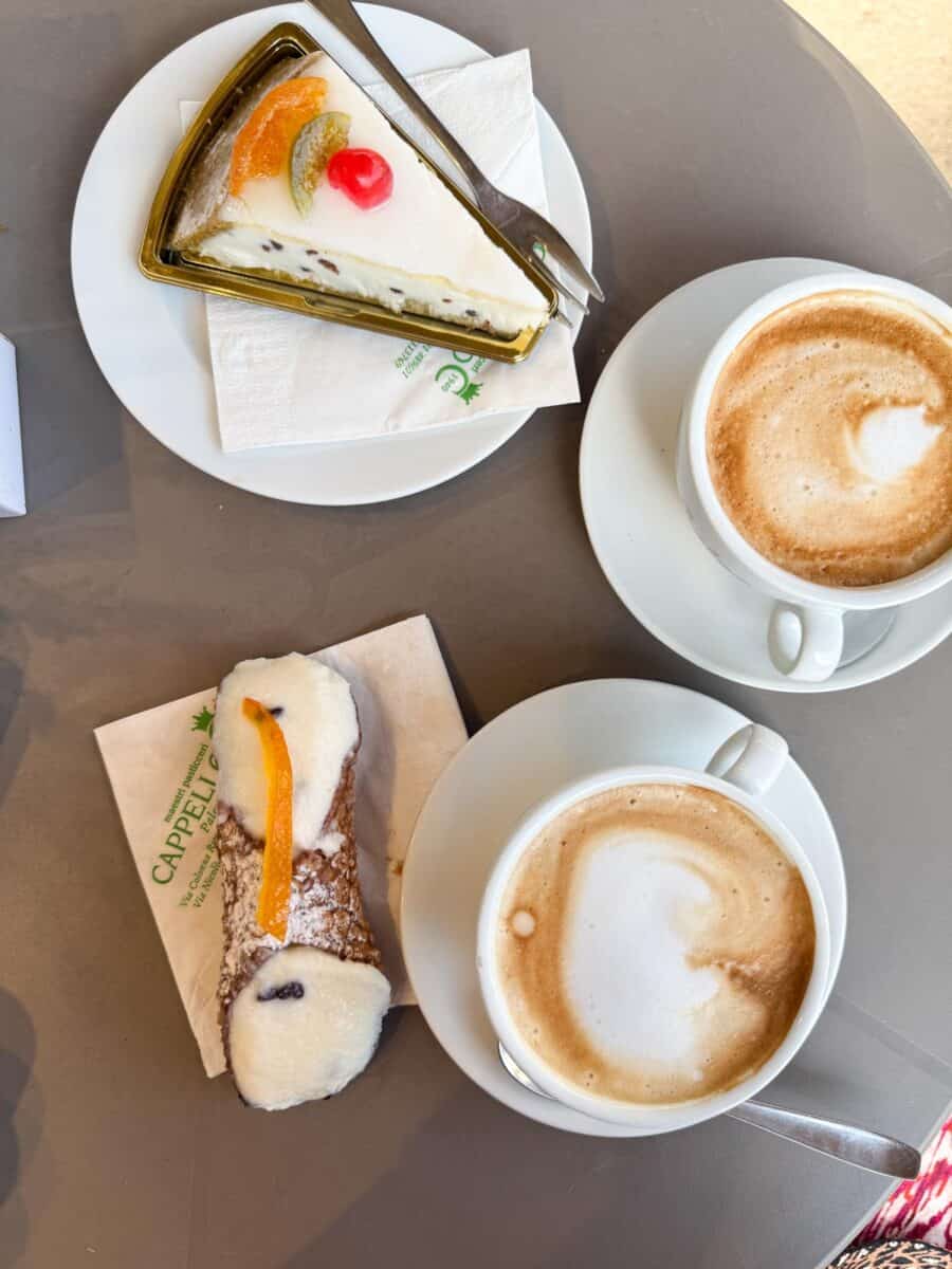 Canoli and cake